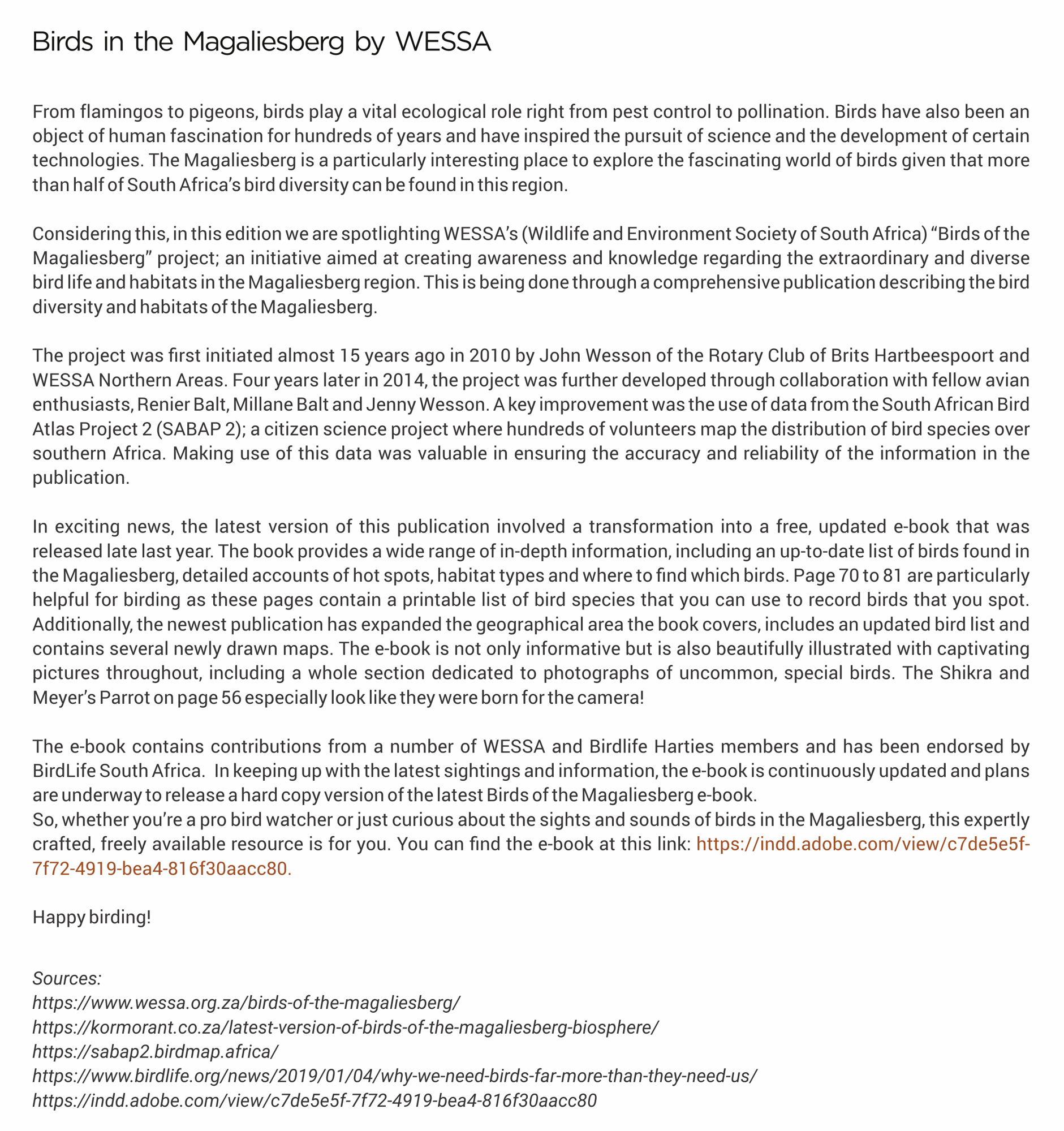 Birds in the Magaliesberg-1